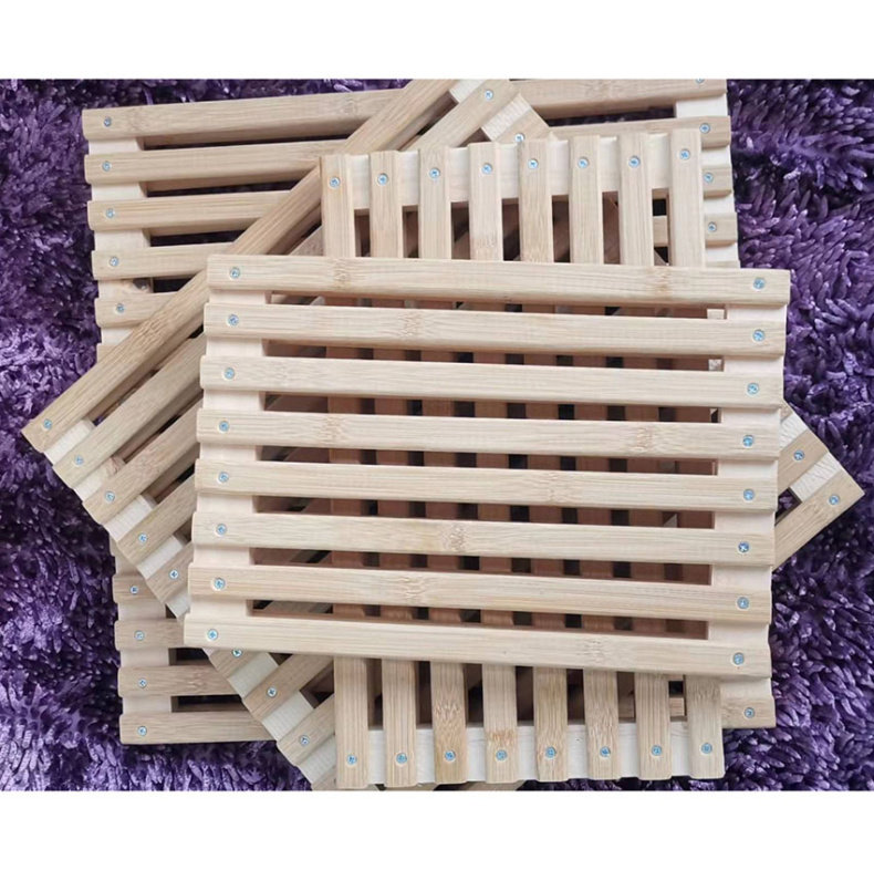 夏季坐垫凉透气竹椅垫服装厂员工竹片垫家用办公室散热久坐夏天