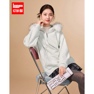 IEF/爱依服2025冬季新款韩版简约休闲风设计感宽松百搭中卫衣