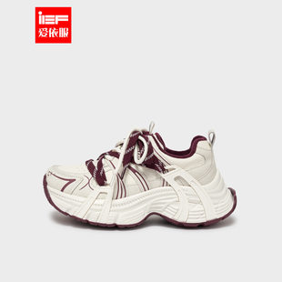IEF/爱依服老爹鞋2025冬季新款韩版时尚小众设计感加绒休闲运动鞋