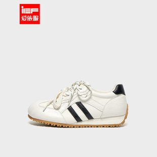 IEF/爱依服德训鞋2025秋季新款爆款女鞋复古时尚百搭平底休闲鞋