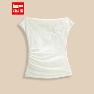 浪漫纯欲淑女气质设一字肩修身 IEF 法式 新款 上衣 爱依服2026夏季