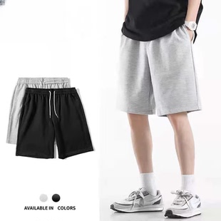 男士夏季纯棉短裤运动五分裤柔软透气跑步大裤头弹力大裤衩男外穿