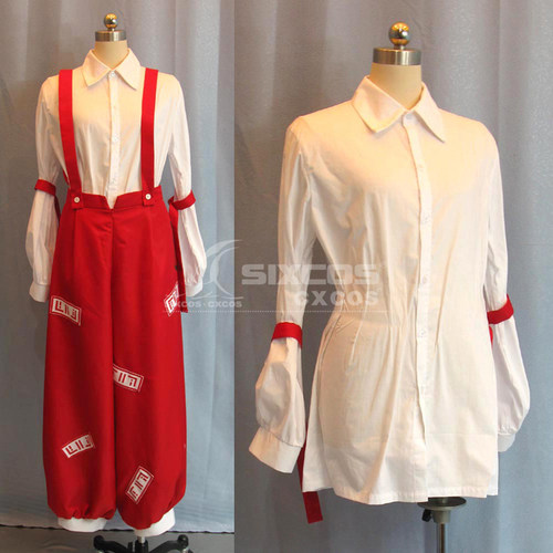 东方project永夜抄-藤原妹红 COS服装 Huziwara no Mokou Cosplay