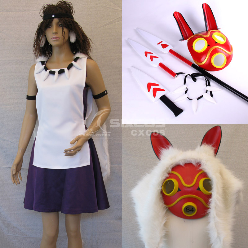 幽灵公主San COS服装 もののけ姫 サンPrincess Mononoke Costume