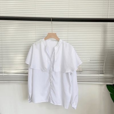 Z-10 大荷叶领薄款文艺休闲轻薄防晒衬衫