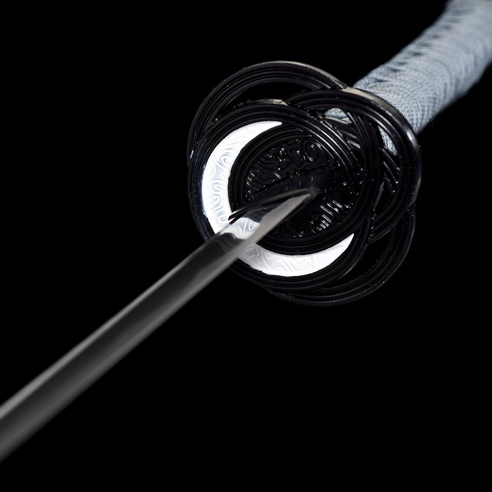 未开刃刀剑1045钢动漫艾尔登法环名刀月隐Katana硬宝剑太刀未开刃