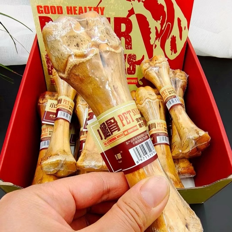 克鲁西亚狗磨牙骨头磨牙牛棒骨膝盖骨酥脆耐咬训练奖励零食