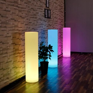 庭院灯led引路灯立式落地灯酒店园林景观灯七彩遥控发光灯柱