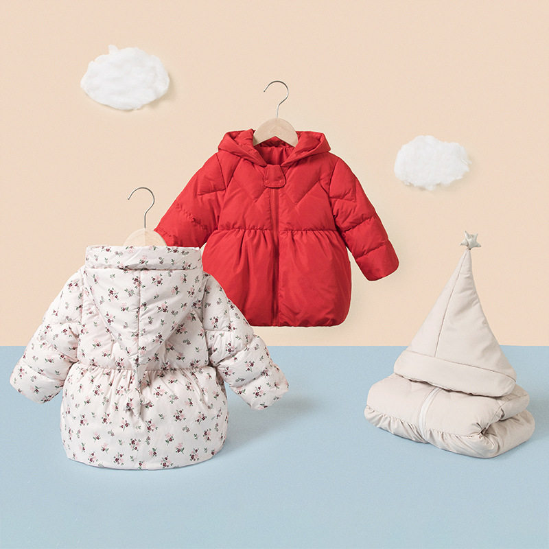 TOMY&BALA 女童加厚羽绒服中长款2021冬季清仓新款小婴童外套