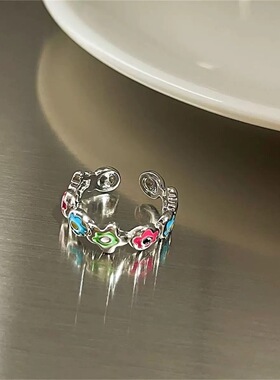 山茶花小众轻奢开口可调对戒