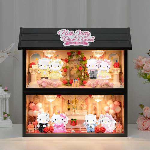 适用TOPTOY HelloKitty&DearDaniel世纪婚礼盲盒情侣新婚展示盒