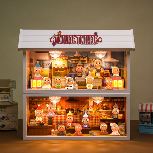 适用POPMART泡泡玛特星星人随心配系列手办盲盒收纳场景展示盒