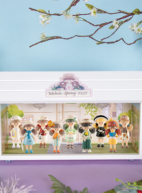 寻找独角兽 爆米花妹妹molinta春日计划系列盲盒场景展示盒礼物