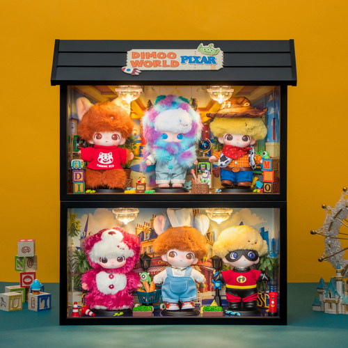 适用DIMOO×PIXAR玩具总动员皮克斯系列搪胶毛绒盲盒场景展示盒