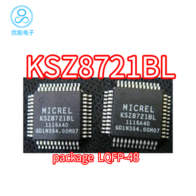 正品芯片 KSZ8721BL 封装 LQFP-48脚 收发器IC KSZ8721BLI以太网