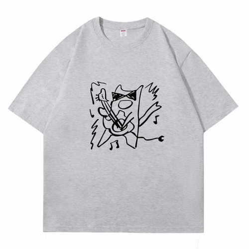 solo吉他插画铲屎官ROCK短袖T恤