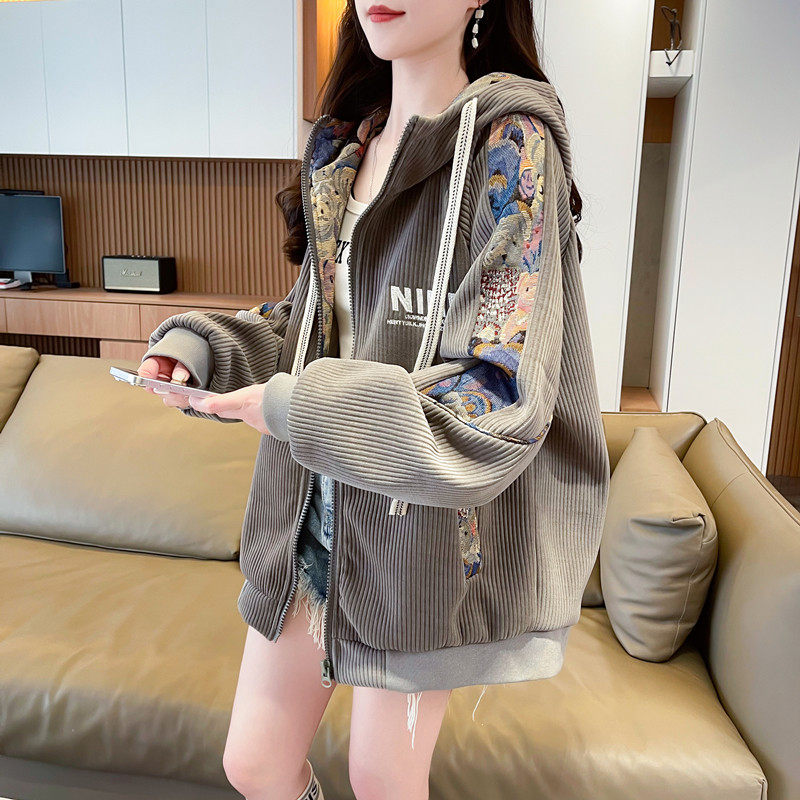 早春季灯芯绒外套女春秋