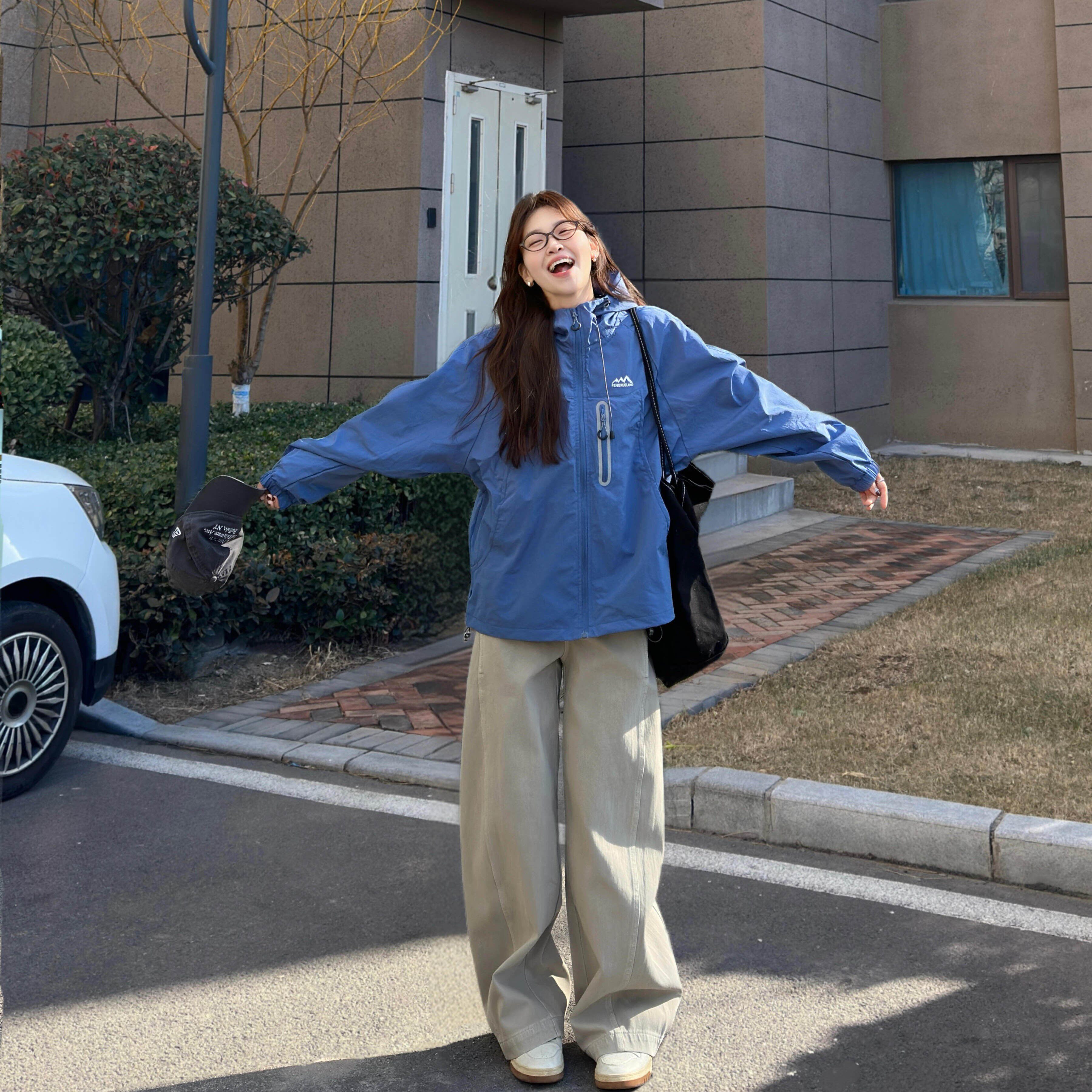 连帽冲锋衣夹克女2026春