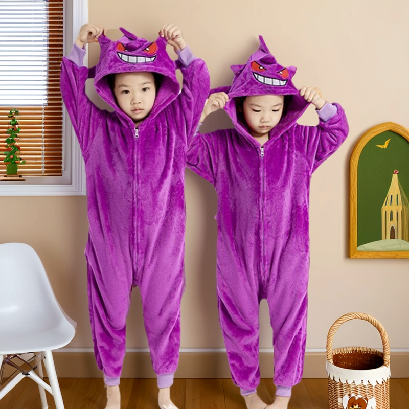 精灵宝可梦cos服儿童耿鬼玩偶服4