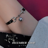 暗黑风铃铛朋克jk皮带腿环女性感大腿饰品辣妹绑腿配饰个性 蹦迪