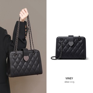 轻奢洋气高颜值单肩包小众设计感腋下包 Viney真皮包包女2025新款