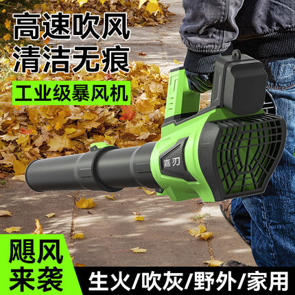 嘉刃新款24V-48V通用充电鼓风机园林环卫工吹雪吹尘吹树叶吹风机
