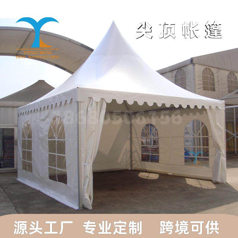 厂家直销户外活动帐篷房5*5米欧式铝合金尖顶帐篷广告展览四角帐