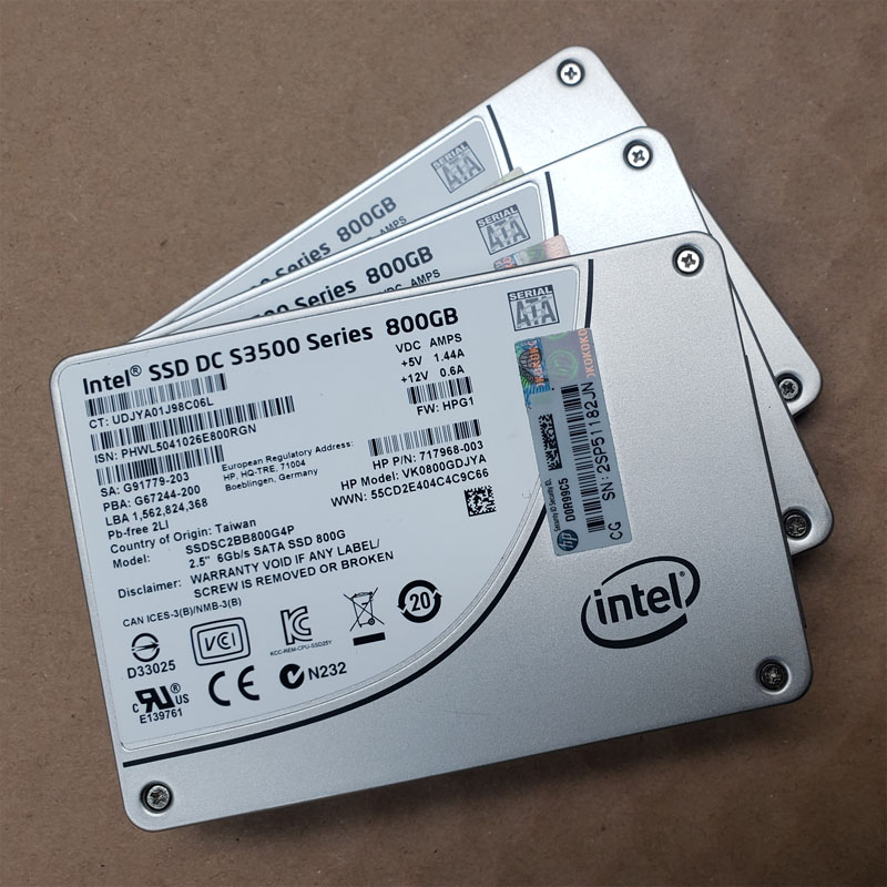 英特尔S3500 800G 480G企业级MLC笔记本电脑企业固态硬盘SATA SSD