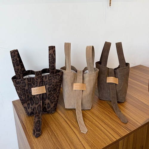 秋新款小众设计手提包拼接皮标托特包潮流个性简约女包