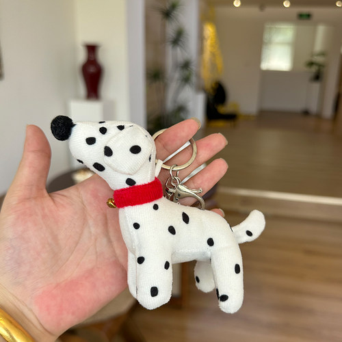 新款包包挂件斑点狗挂件番茄挂件可爱装饰包包挂件原创刺绣毛绒