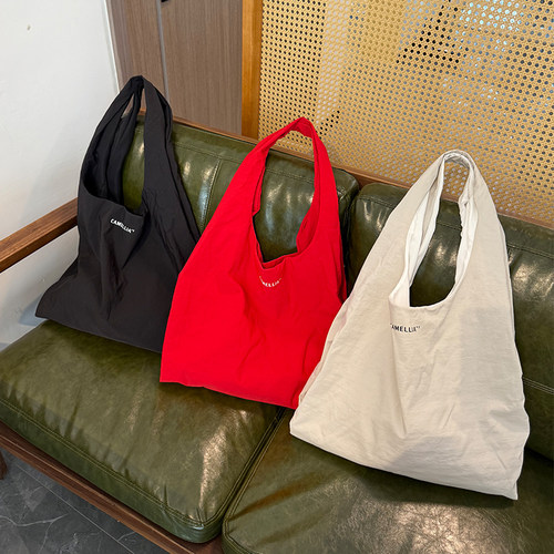 夏季新品尼龙背心包大容量慵懒感背心款韩系ins风包包女