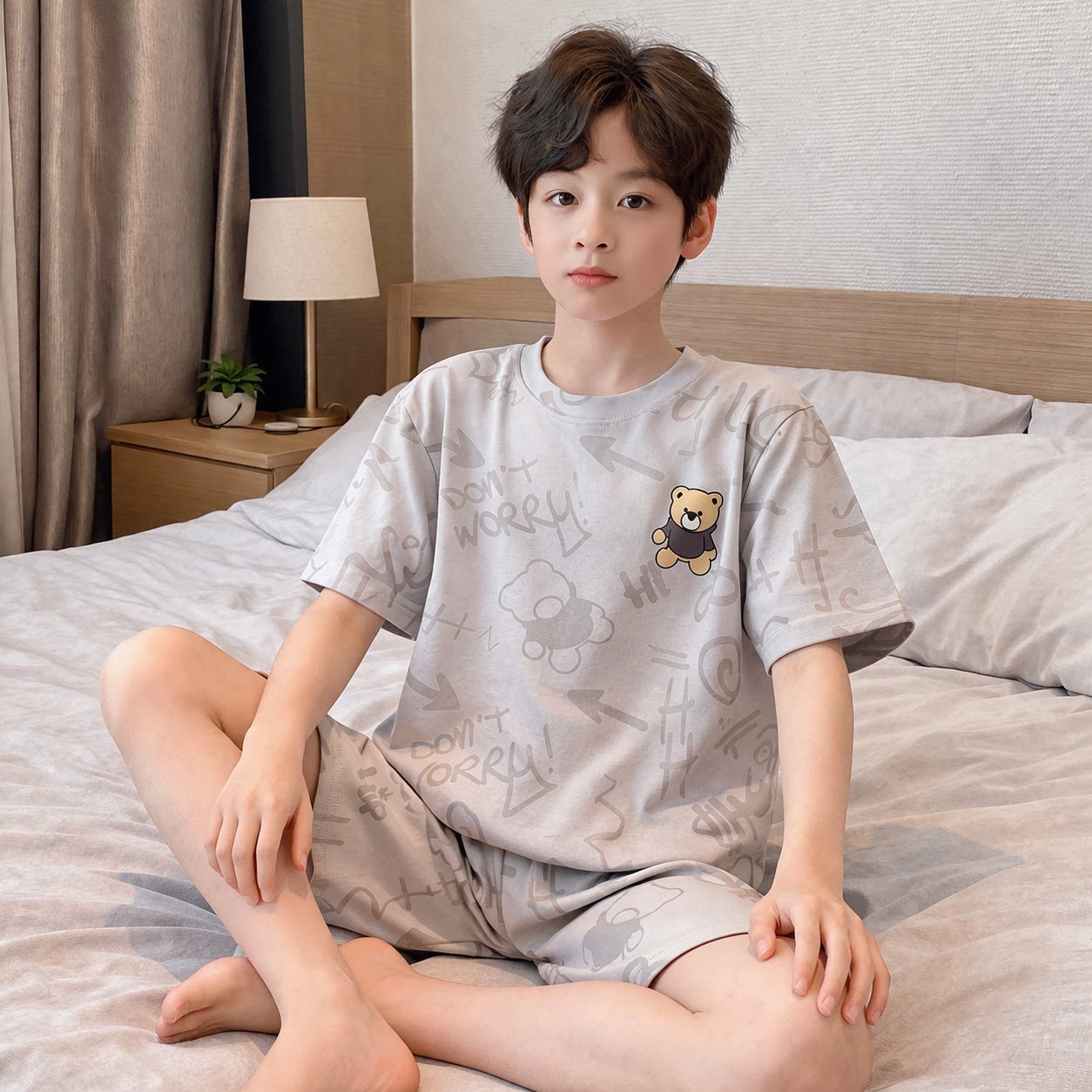 2026新款儿童睡衣夏季男童短家居服套装