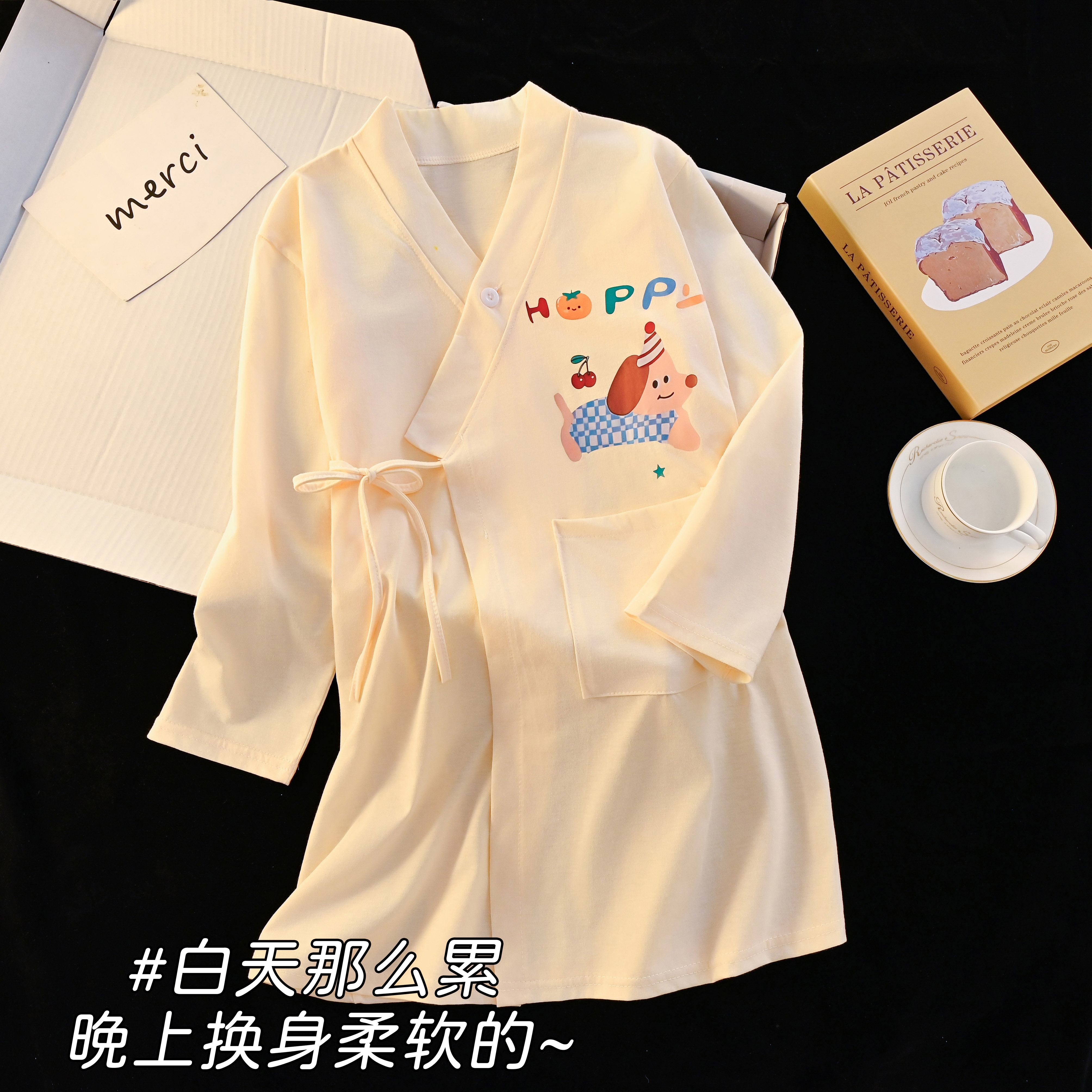 女童睡衣春秋季长袖纯棉薄款睡袍大童女孩宝宝卡通亲子浴袍家居服