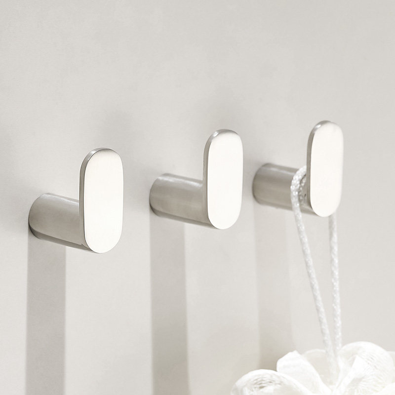 浴室毛巾挂钩304不锈钢亮光银色门后挂衣服卫生强力粘钩间免打孔,收纳整理,挂钩/粘钩,淘宝优惠券,粉丝福利购,淘宝优惠卷
