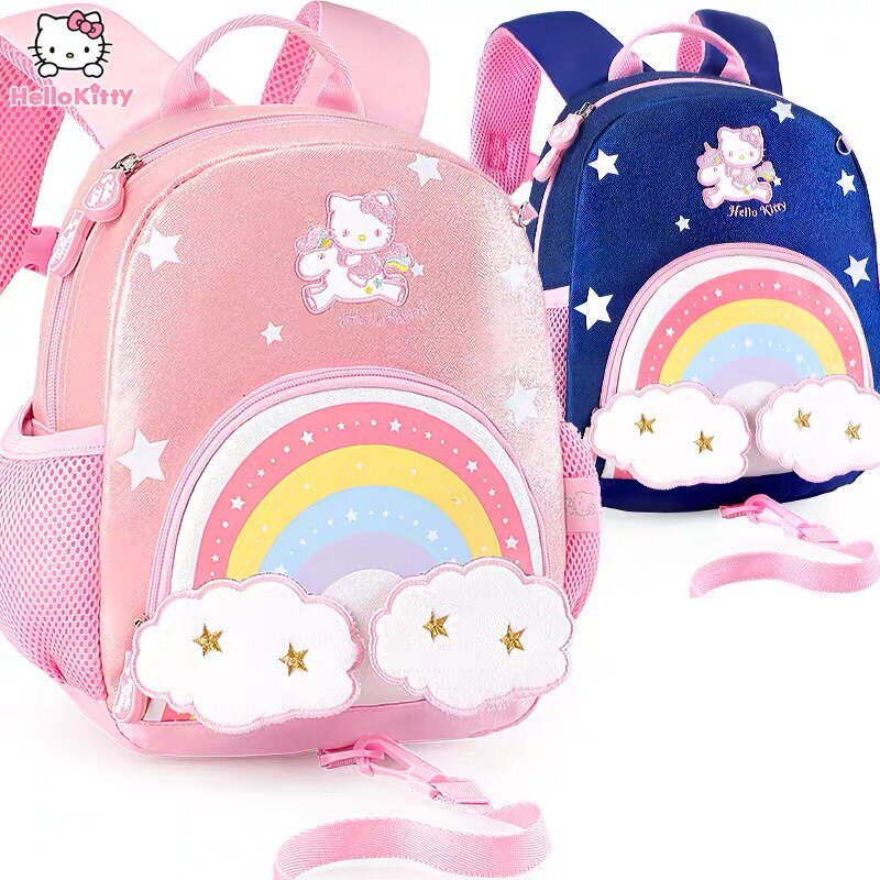 凯蒂猫幼儿园书包轻便防走失女童可爱彩虹宝宝学前班儿童双肩书包