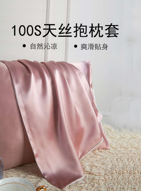 100S天丝 欧美正方形抱枕靠垫纯色沙发靠枕客厅床头靠背垫抱枕套