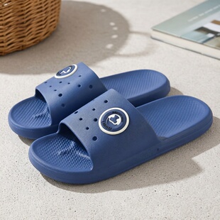 进口越南天然橡胶拖鞋 男女夏居家浴室防滑情侣软底不臭脚一字凉拖