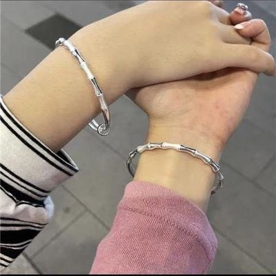 竹节手镯女年轻款竹报平安足手环送女友情人节生日礼物ins高级感