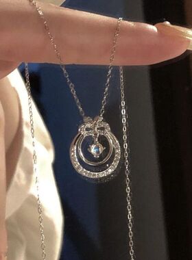 花环蝴蝶结项链女潮酷辣妹不掉色ins小众设计感送女友礼物