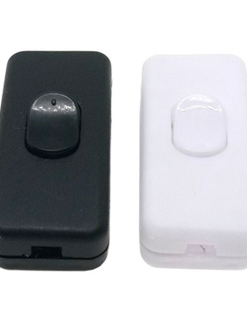 台灯落地灯线上黑色中途翘板按钮船型开关2A 250V