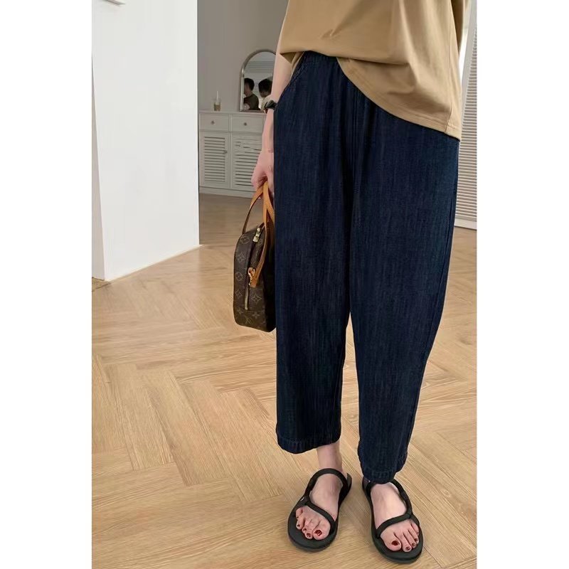 大碗plus定制大码女装肥妹妹mm秋季阔腿牛仔宽松显瘦休闲九分裤潮,女装/女士精品,大码裤装,淘宝优惠券,粉丝福利购,淘宝优惠卷