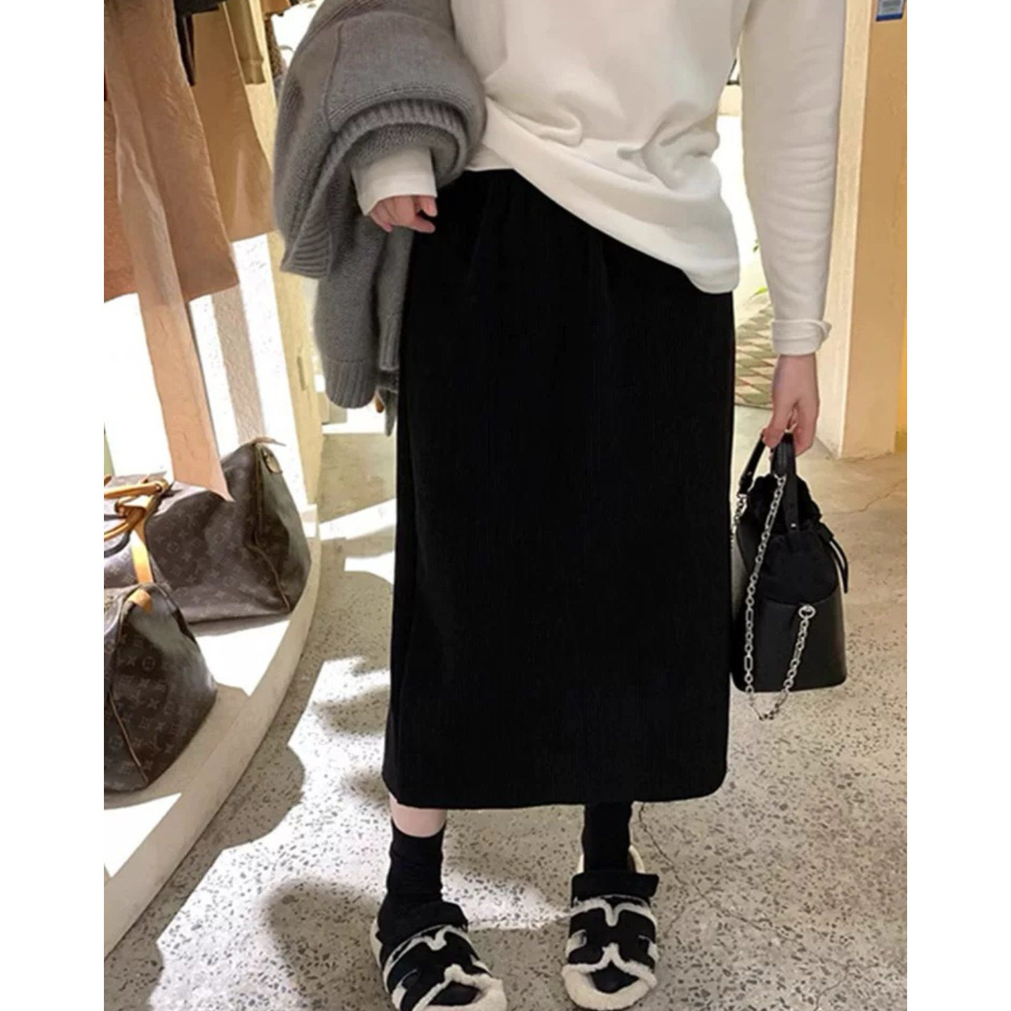 大碗plus定制大码女装肥妹妹后开叉灯芯绒半身裙春宽松显瘦中长裙,女装/女士精品,大码半身裙,淘宝优惠券,粉丝福利购,淘宝优惠卷