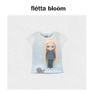 【现货】fletta bloom韩国coyseio小布联名款正肩短袖卡通印花T恤
