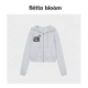 连帽卫衣外套 bloom韩国aeae潮牌字母爱心印花短款 现货 fletta