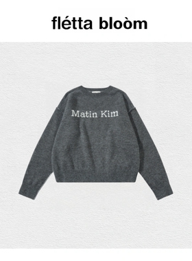 【现货】fletta bloom秋冬休闲缝线宽松女百搭针织圆领套头毛衣