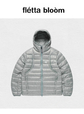 【现货】fletta bloom韩国潮牌cavish排骨羽绒服女90鸭绒连帽保暖