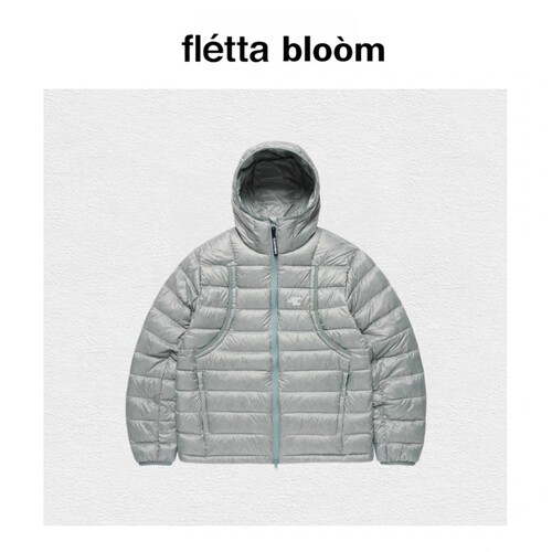【现货】fletta bloom韩国潮牌cavish排骨羽绒服女90鸭绒连帽保暖