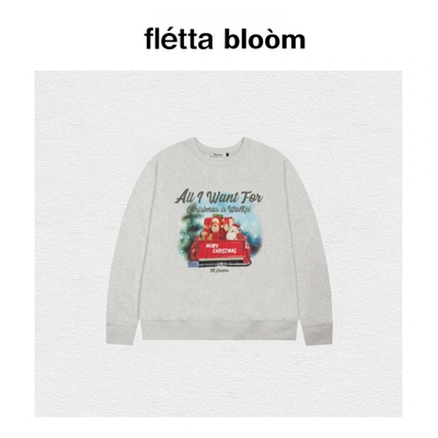 【现货】fletta bloom韩国WAIKEI圣诞老人马尔济斯三只狗卫衣上衣