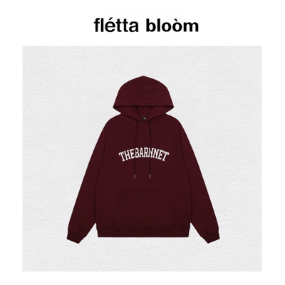 【现货】fletta bloom八奶家字母美式复古连帽卫衣女宽松休闲上衣