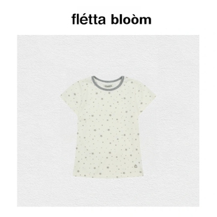 【现货】fletta bloom韩国coyseio星星满印拼色领口正肩短袖修身T